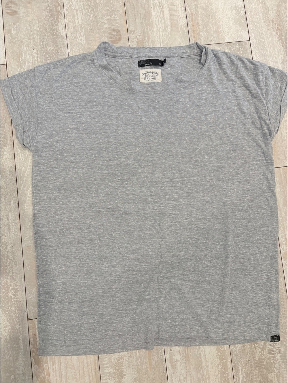 prAna Women’s Small Gray Dolman Sleeve T-Shirt Sustainable Relaxed Fit - Picture 7 of 8